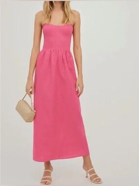 Reformation Fettuccine Linen Dress